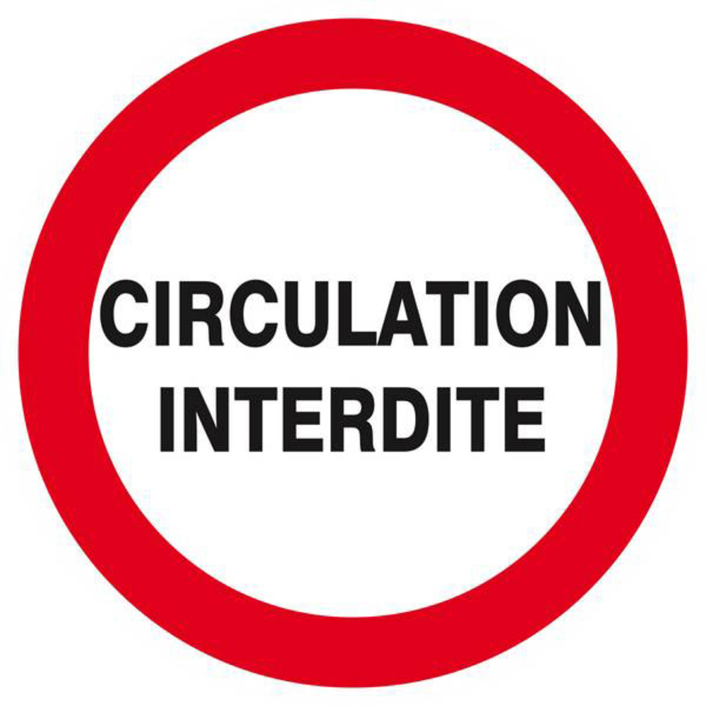 Panneau rigide CIRCULATION INTERDITE D.420mm TALIAPLAST - 623206