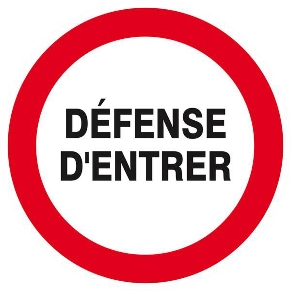 Panneau rigide DEFENSE D'ENTRER D.420mm TALIAPLAST - 623215