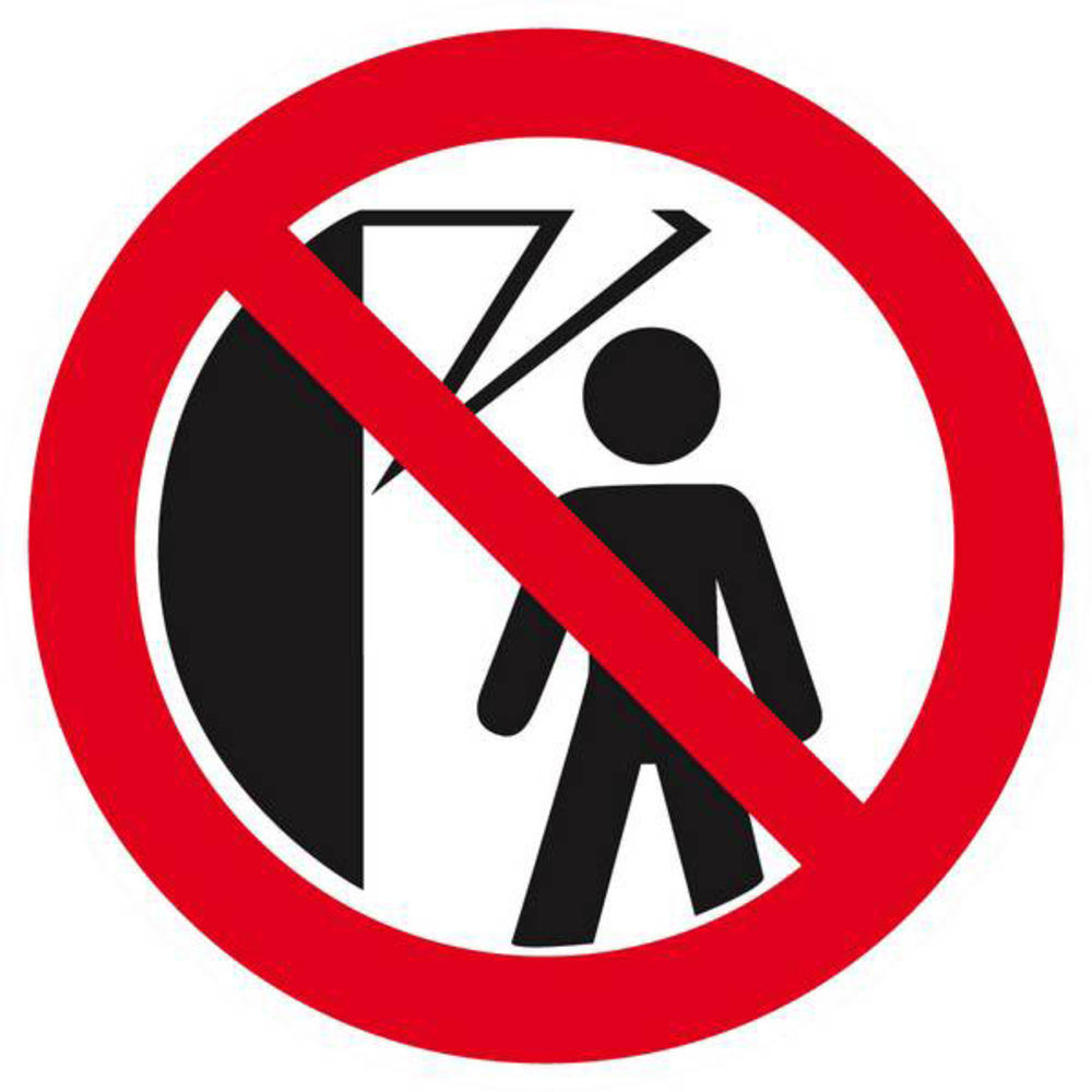 Panneau rigide INTERDIT DE PASSER SOUS LA MACHINE D.80mm TALIAPLAST - 624331