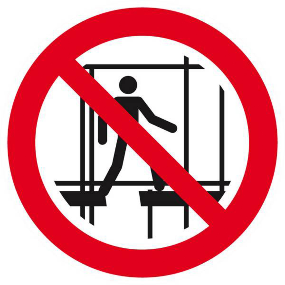 Panneau rigide NE PAS UTILISER UN ECHAFAUDAGE INCOMPLET D.80mm TALIAPLAST - 624352