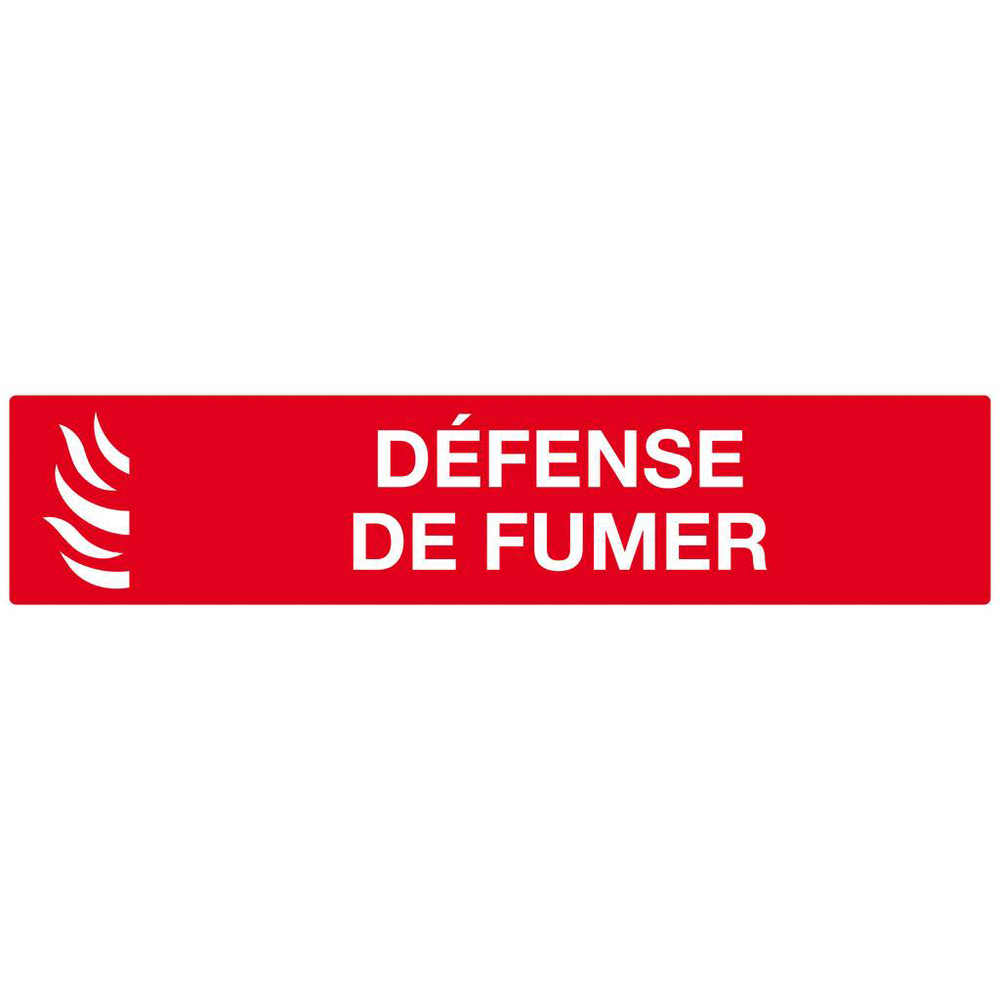 DEFENSE DE FUMER (INCENDIE) 330x75mm TALIAPLAST - 625118