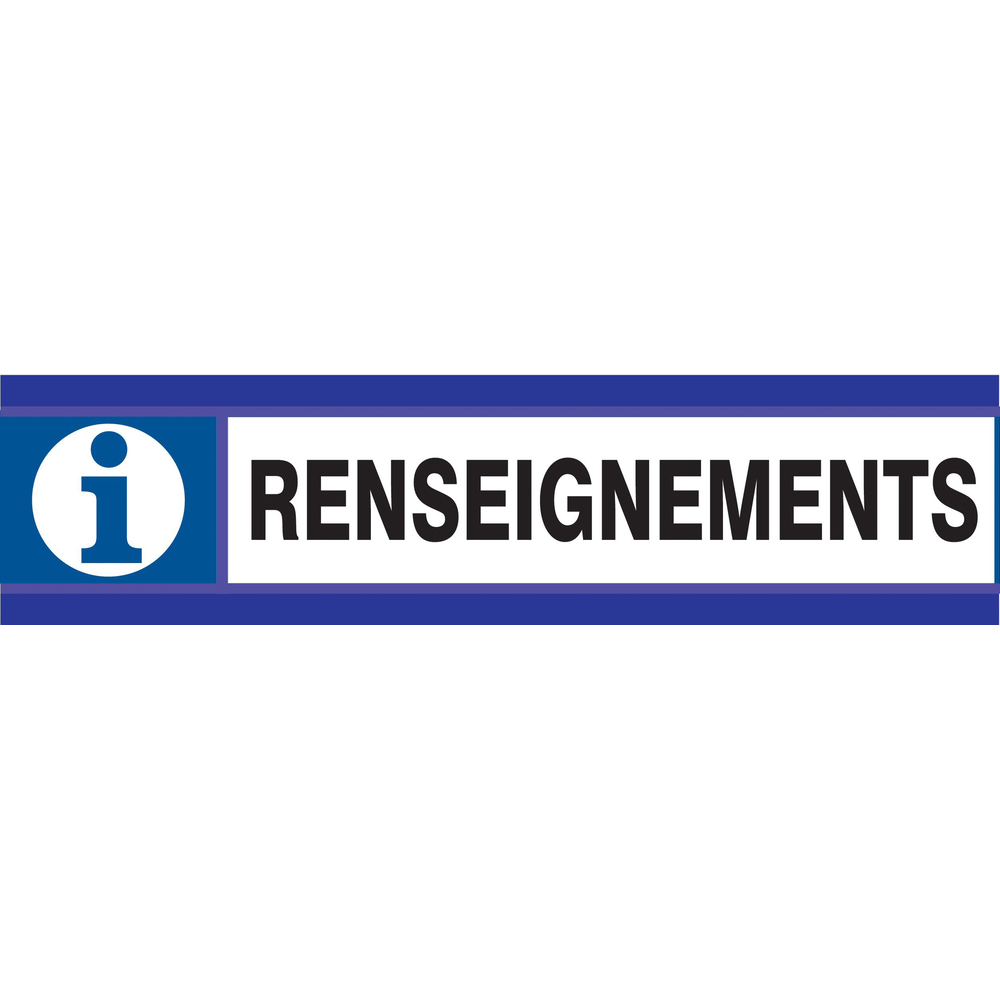 PANNEAU RENSEIGNEMENTS D-SIGN 180X45MM TALIAPLAST - 630620
