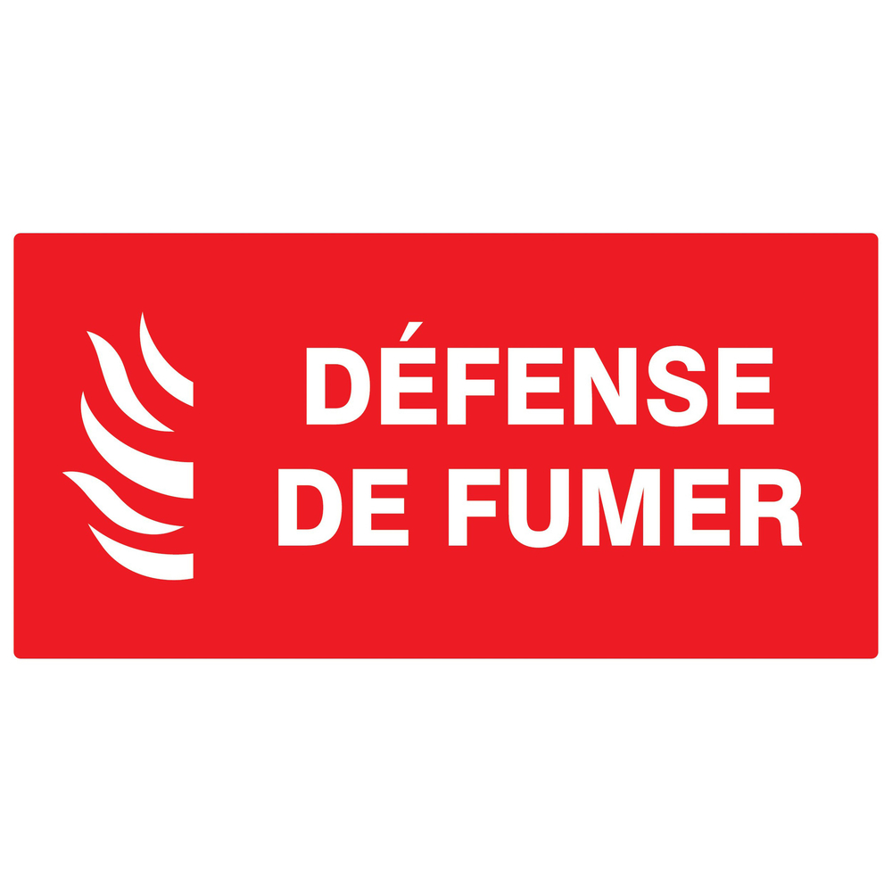PANNEAU DEFENSE DE FUMER (INCENDIE) 330X200MM TALIAPLAST - 721118
