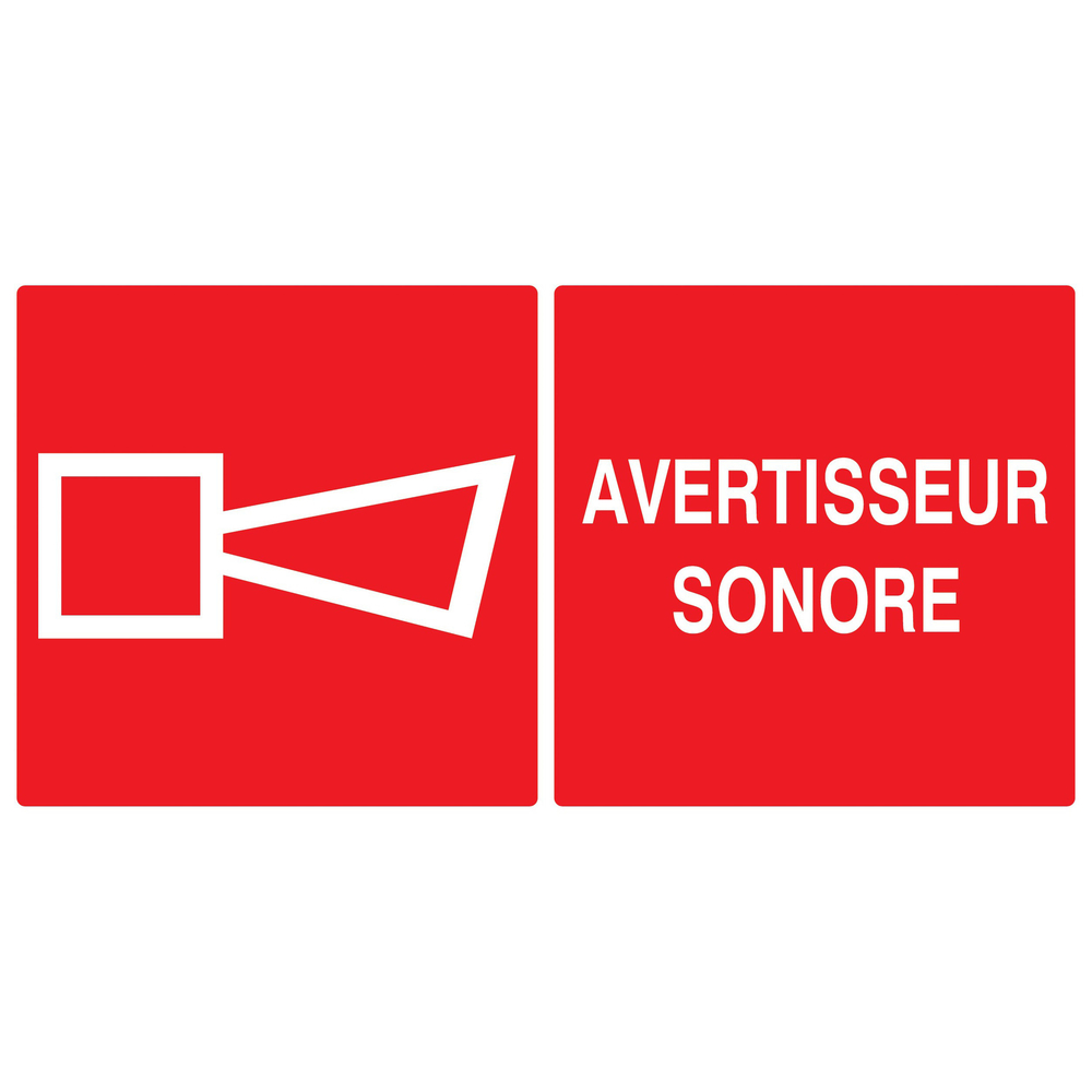 PANNEAU AVERTISSEUR SONORE 330X200MM TALIAPLAST - 721127