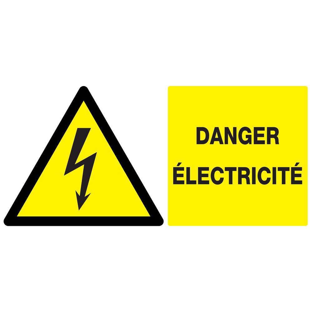 Panneau adhésif DANGER, ELECTRICITE 330X200MM TALIAPLAST - 721305