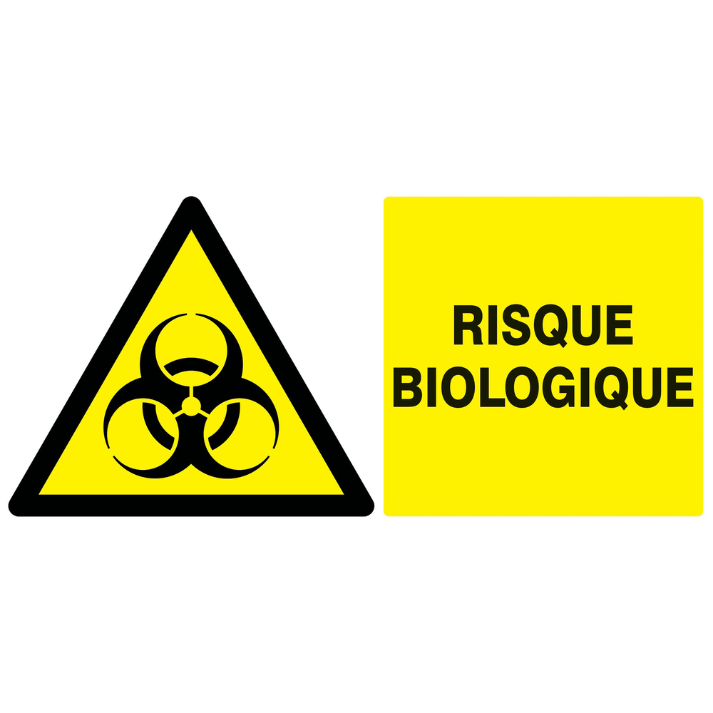 Panneau adhésif DANGER, RISQUE BIOLOGIQUE 330X200MM TALIAPLAST - 721317