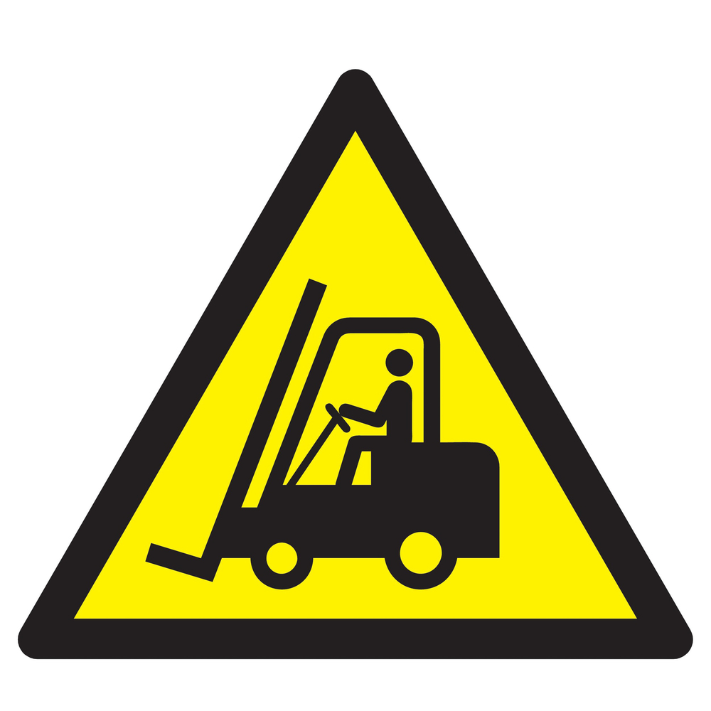 Panneau adhésif DANGER, CHAR. ELEVATEURS/VEH. INDUSTRIELS 300x300x300mm TALIAPLAST - 729316