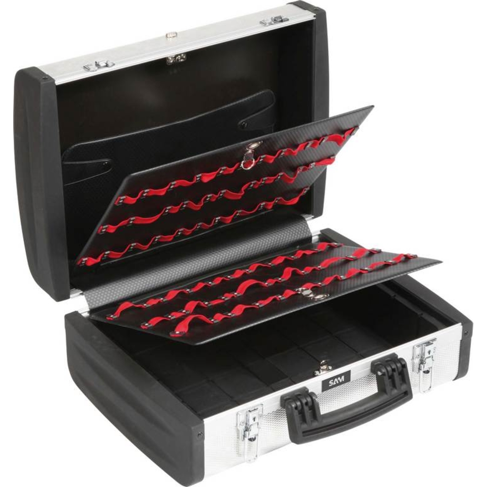 VALISE ALUMINIUM LISSE DOUBLE PLATEAUX SAM OUTILLAGE - TVU4