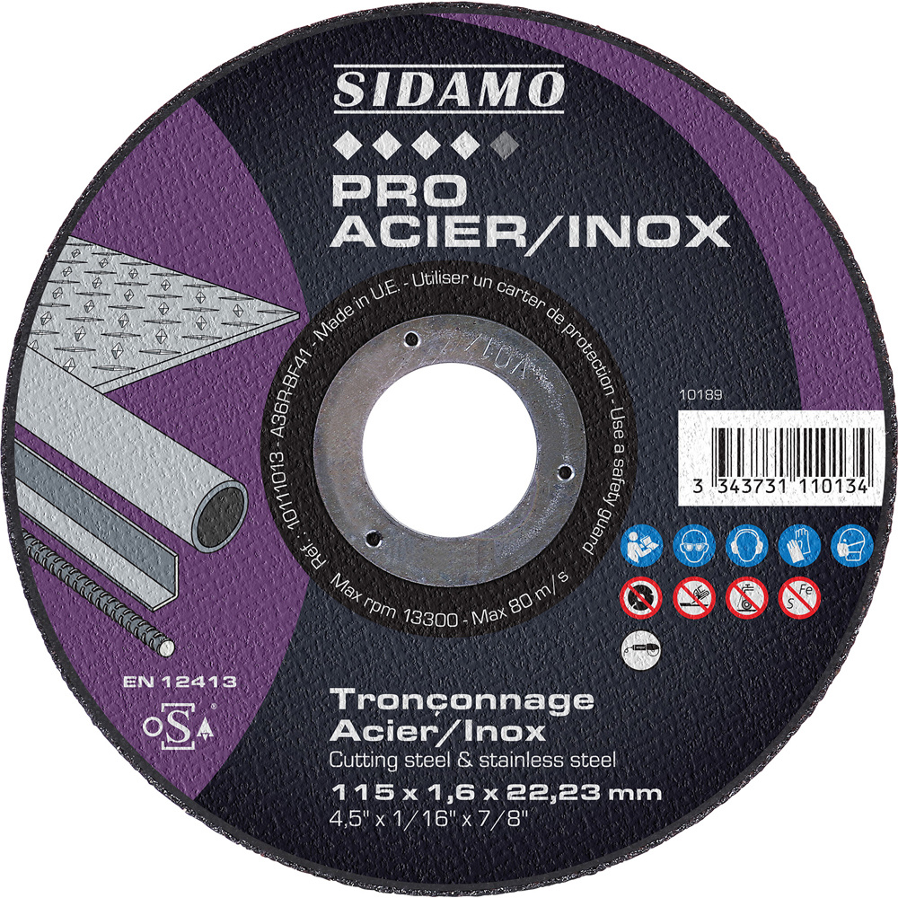 Sidamo Disco Da Taglio Pro MT In Ghisa, Diametro 300 X Spessore 4 Mm, Foro 20 Mm, Modello 10111060, Ideale Per Lavori Pesanti