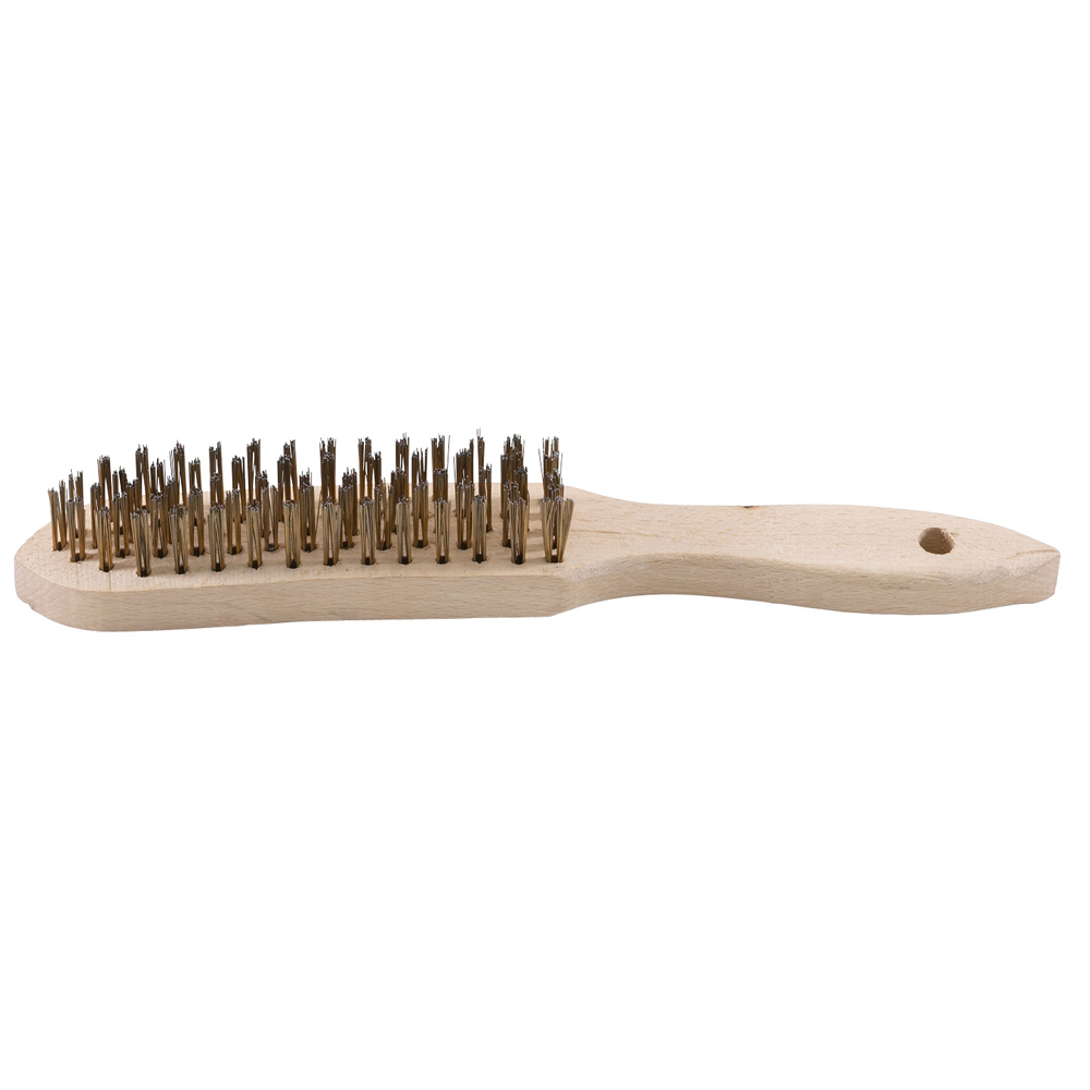 Brosse à main 5 rangs bois pour nettoyage et polissage des métaux, bois et plastiques SIDAMO - 10311003