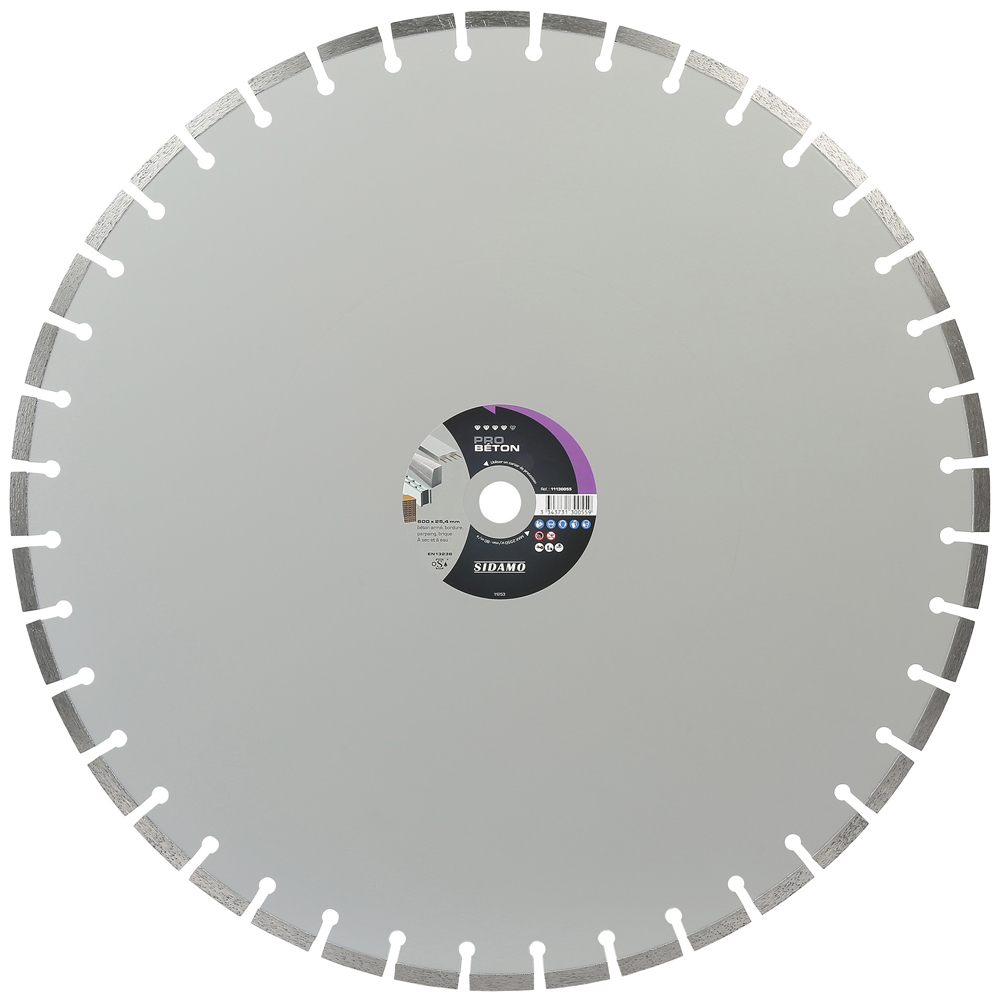 Disque diamant PRO BÉTON pour tronçonnage à sec et à eau de béton armé, bordure, parpaing, brique SIDAMO - 11130055