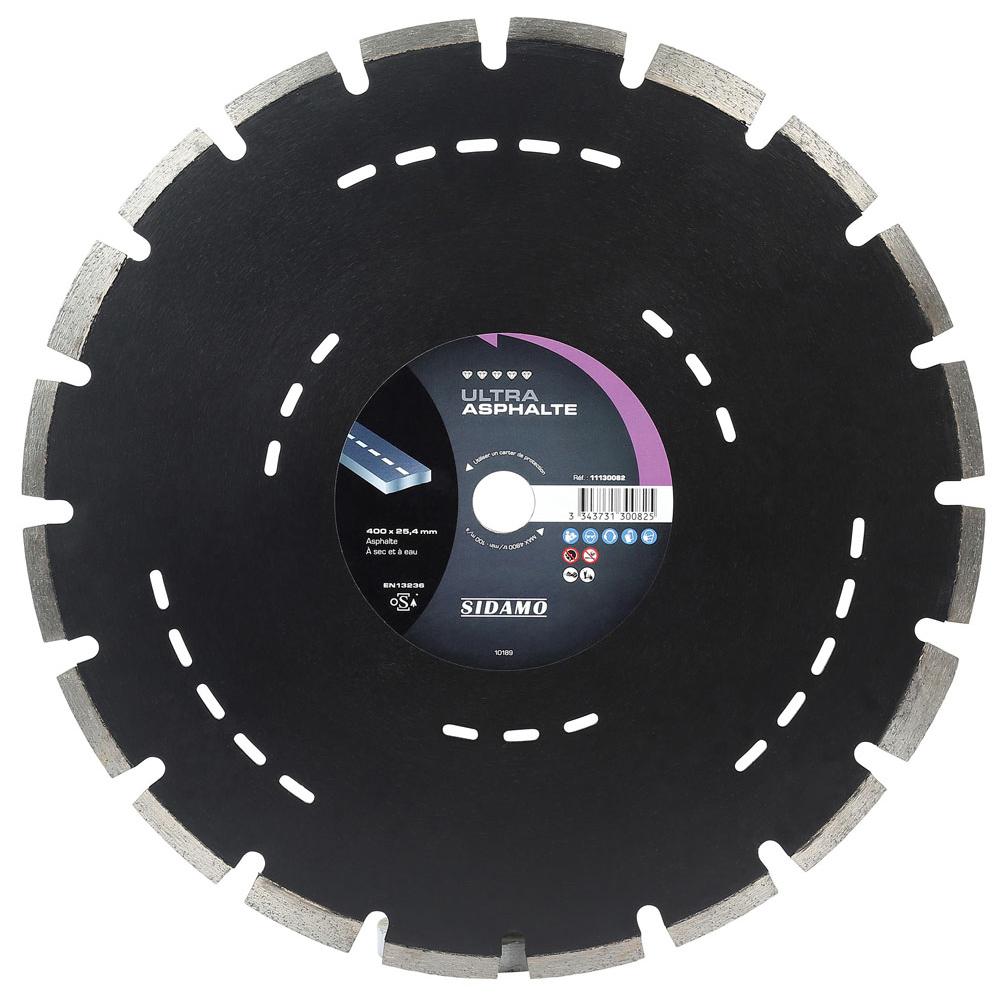 Disque diamant Ultra pour tronçonnage à sec et à eau d'asphalte SIDAMO - 11130082