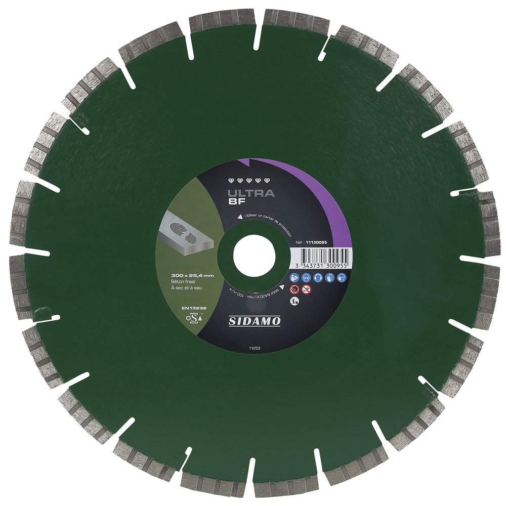 Disque diamant ULTRA BF pour tronçonnage à sec et à eau de béton frais SIDAMO - 11130095