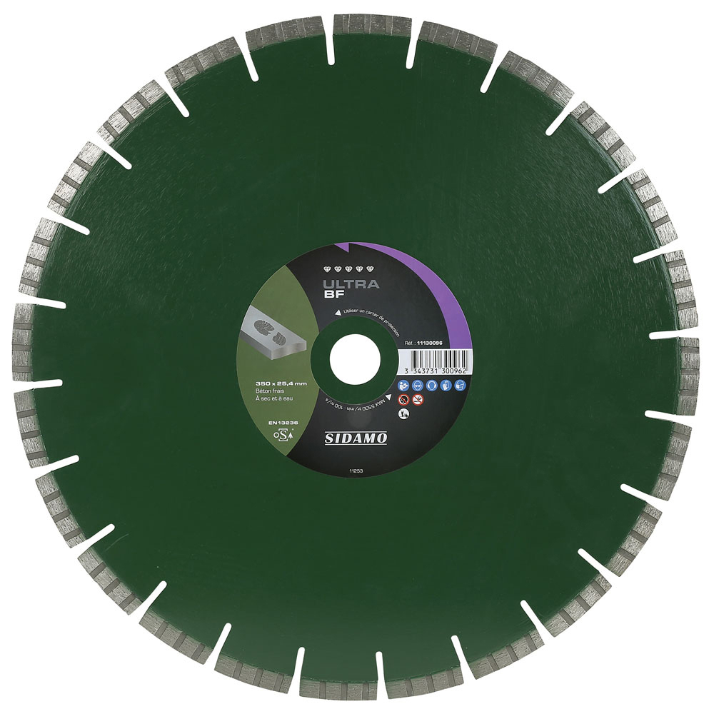 Disque diamant Ultra BF pour tronçonnage à sec et à eau de béton frais SIDAMO - 11130096
