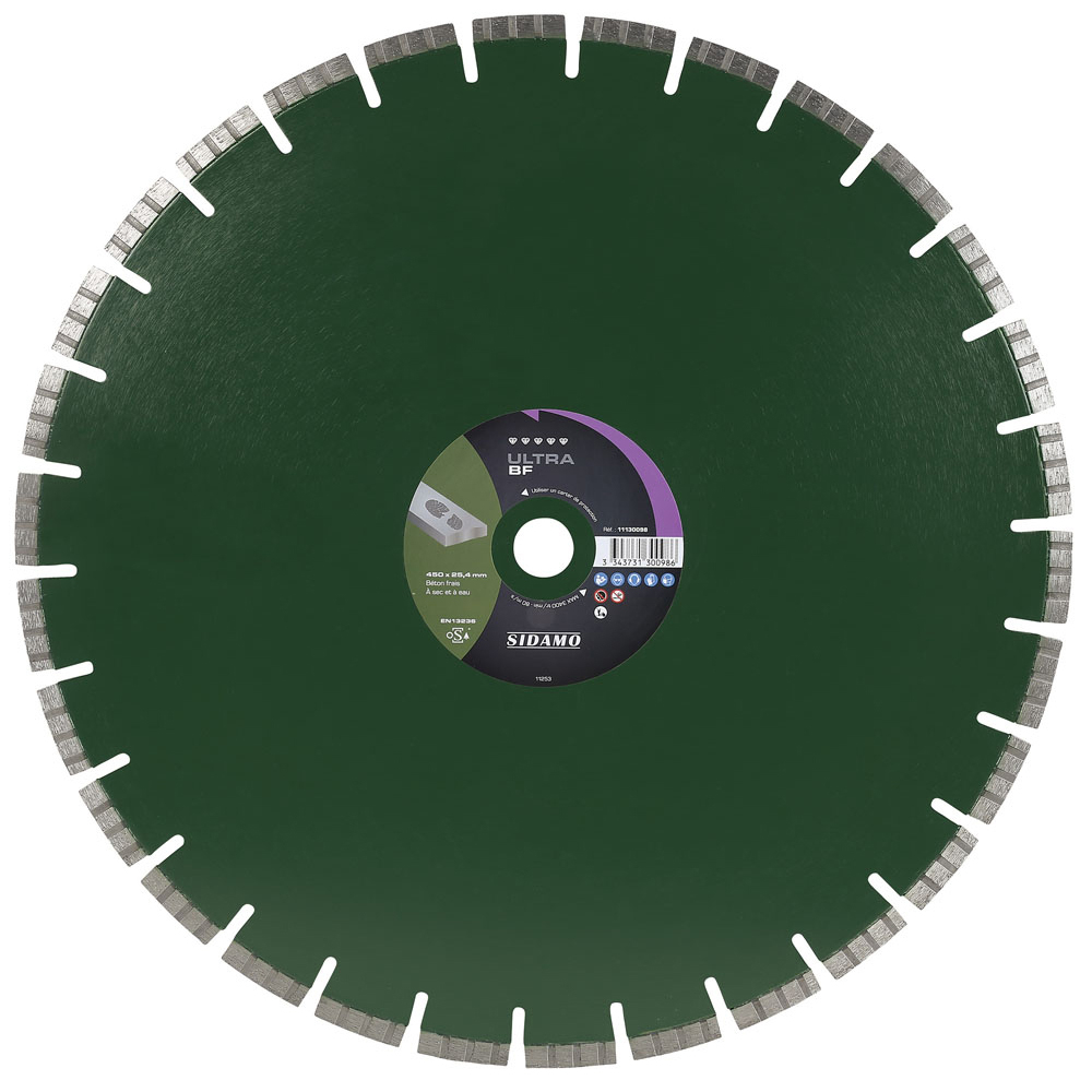 Disque diamant ULTRA BF tronçonnage béton frais à sec et à eau SIDAMO - 11130098