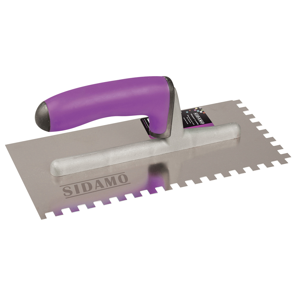 Platoir à colle en U 8 x 8 mm pour application uniforme de colles et enduits SIDAMO - 11255014