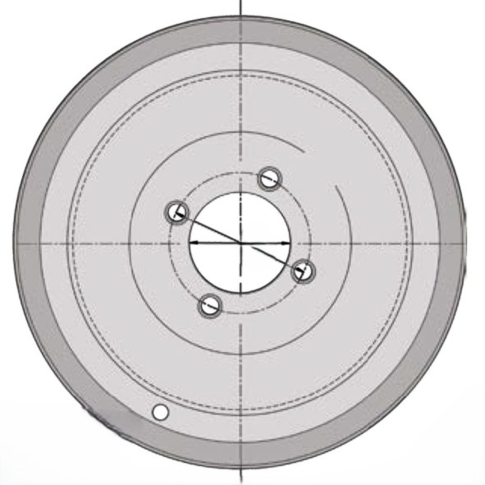 Jante basse creuse 4.00j13 4p30 58.5x98 rem rte140 km/h div - R000014