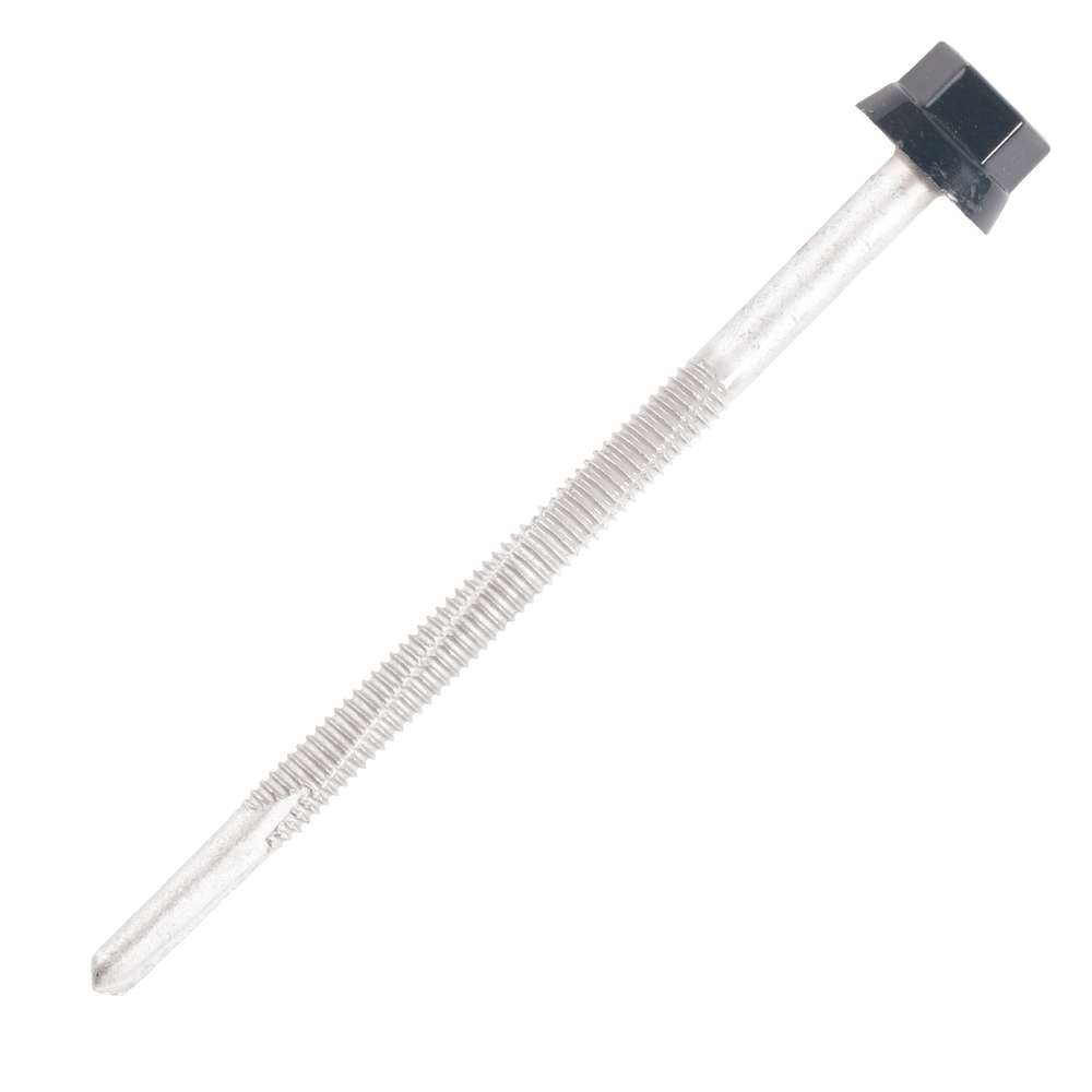 100 Vis bac acier - sommet de nervure - support IPN - TH12-6x120mm- RAL6005 - SCELL-IT - ZTP-60120-6005