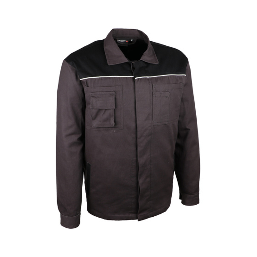 Veste de travail 100% coton Bicolore gris / noir - SINGER - VARY