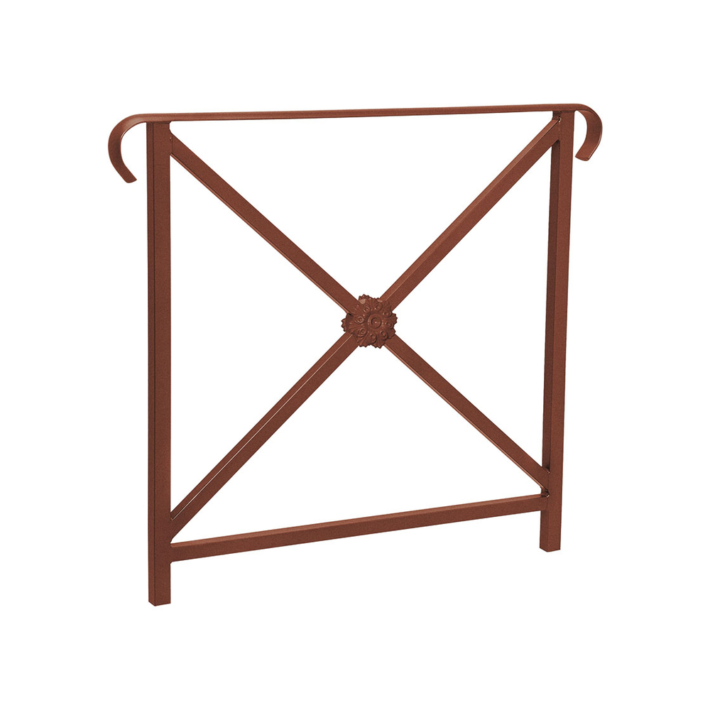Barrière main courante Héritage Aspect Corten - 800mm - Rosace - Double crosse - PROCITY - 206152.S025