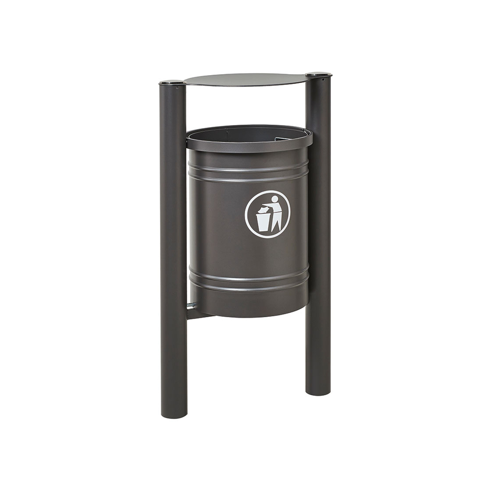 Corbeille Saintonge Inox brossé 40 litres Gris PROCITY - 208233.GPRO