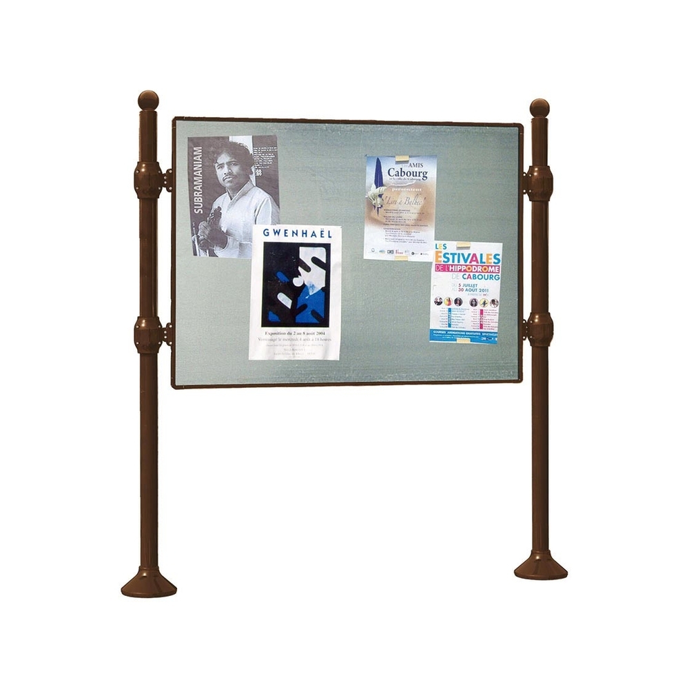 Panneau d'affichage libre Boule RAL8017 - 1225x1670 - Module initial - Sans bandeau-titre - PROCITY - 591072.8017