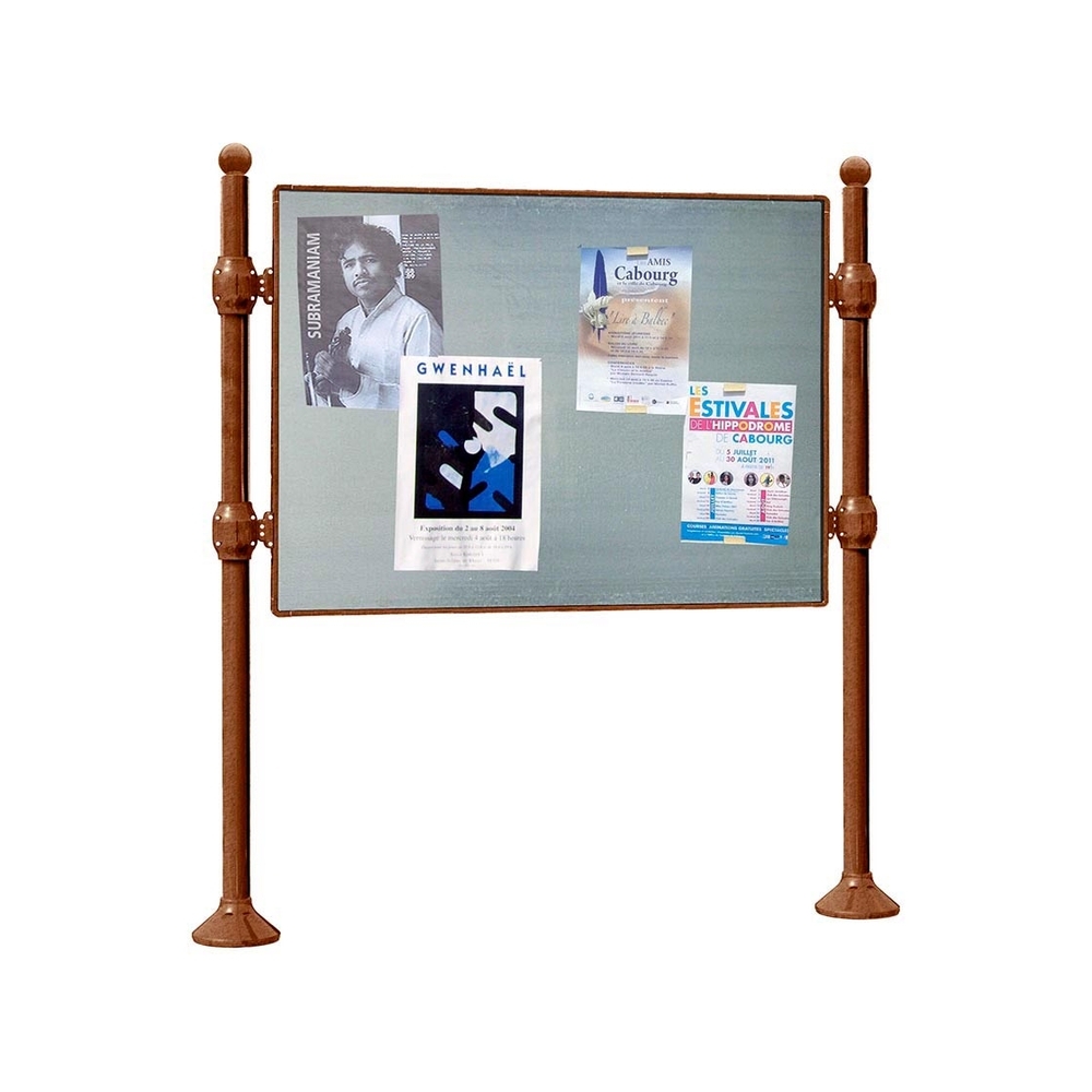 Panneau d'affichage libre Boule Aspect Corten - 1225x1670 - Module initial - Sans bandeau-titre - PROCITY - 591072.S025