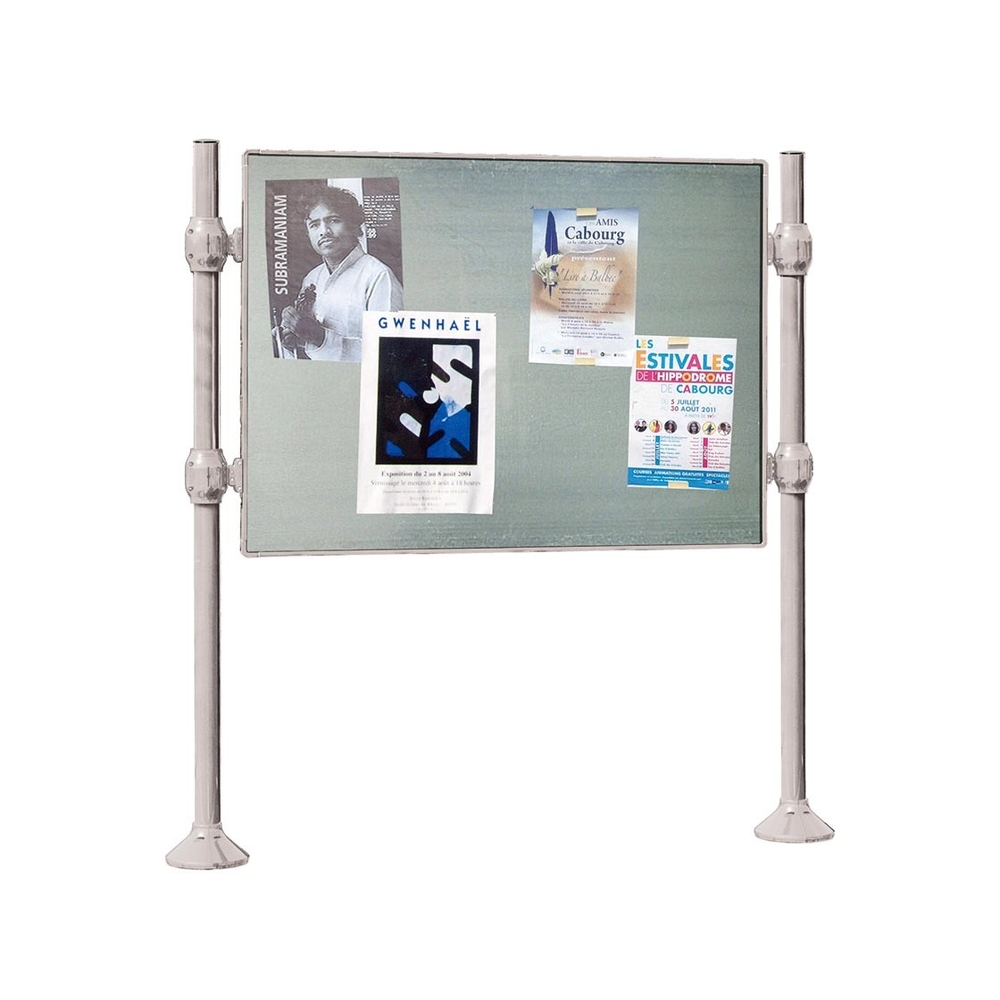 Panneau d'affichage libre Inox brossé RAL7044 - 1225x1670 - Module initial - Sans bandeau-titre - PROCITY - 591079.7044