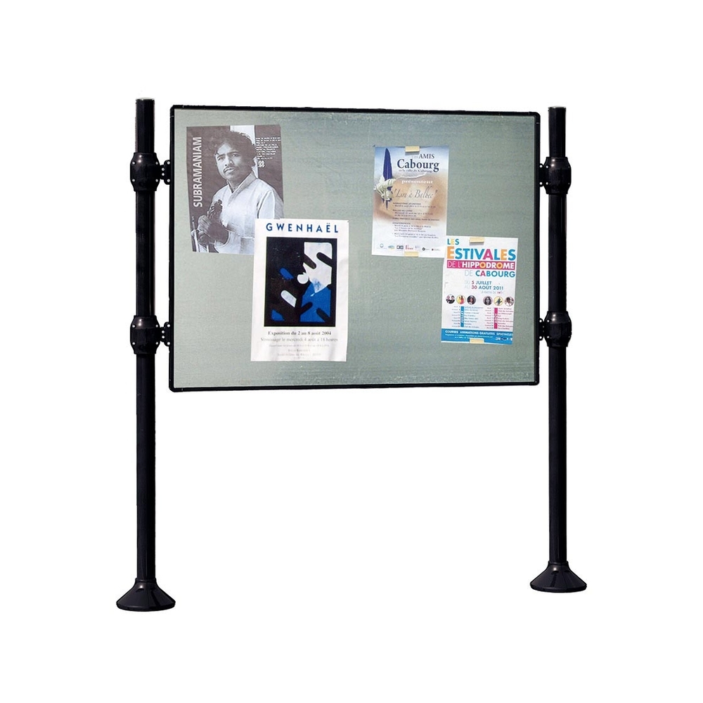 Panneau d'affichage libre Inox brossé RAL9005 - 1225x1670 - Module initial - Sans bandeau-titre - PROCITY - 591079.9005