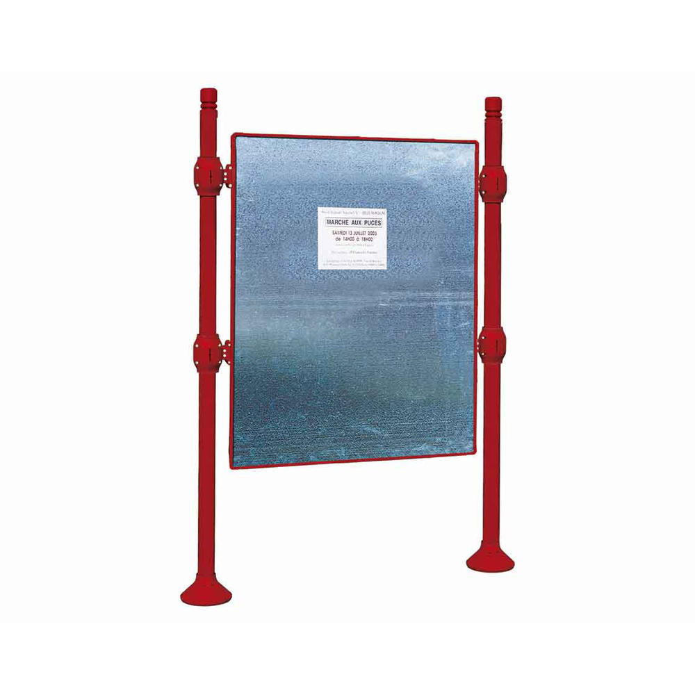 Panneau d'affichage libre City RAL3004 - 1670x1225 - Module initial - Sans bandeau-titre - PROCITY - 591100.3004