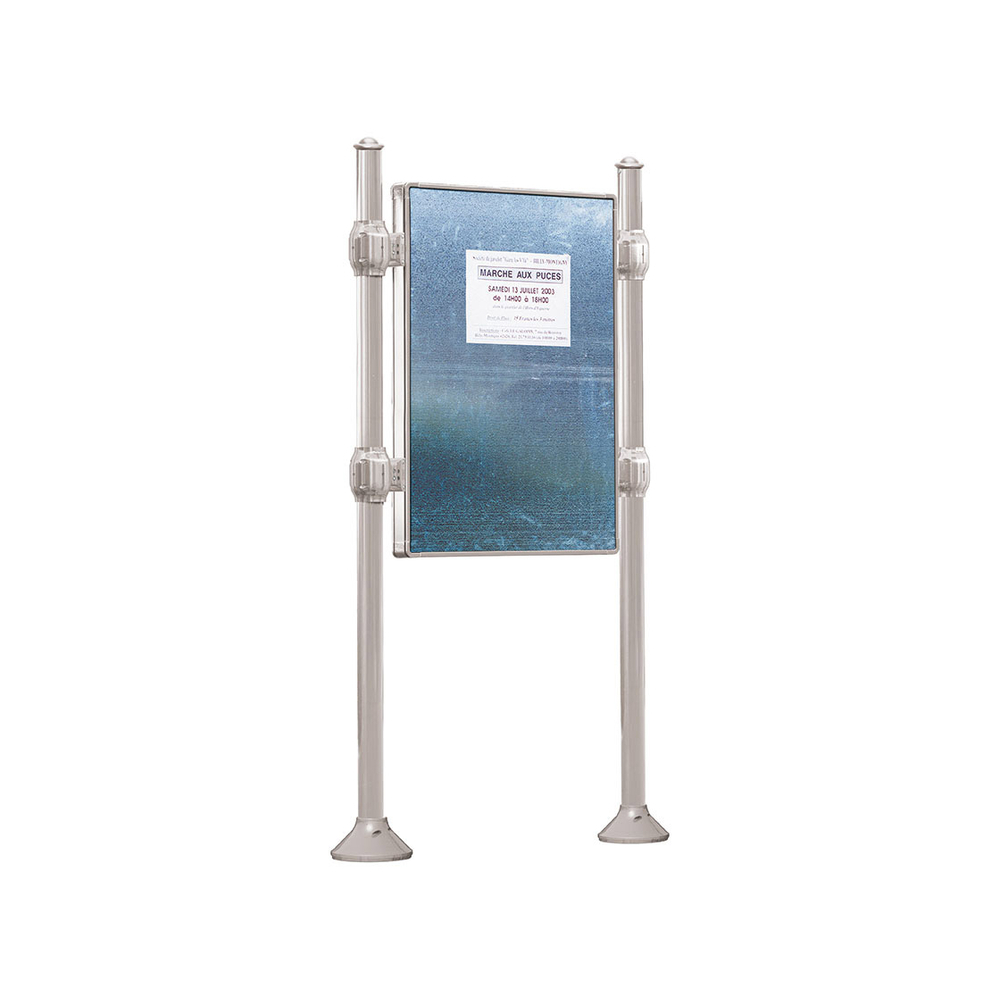 Panneau d'affichage libre Agora RAL7044 - 1670x1225 - Module initial - Sans bandeau-titre - PROCITY - 591101.7044