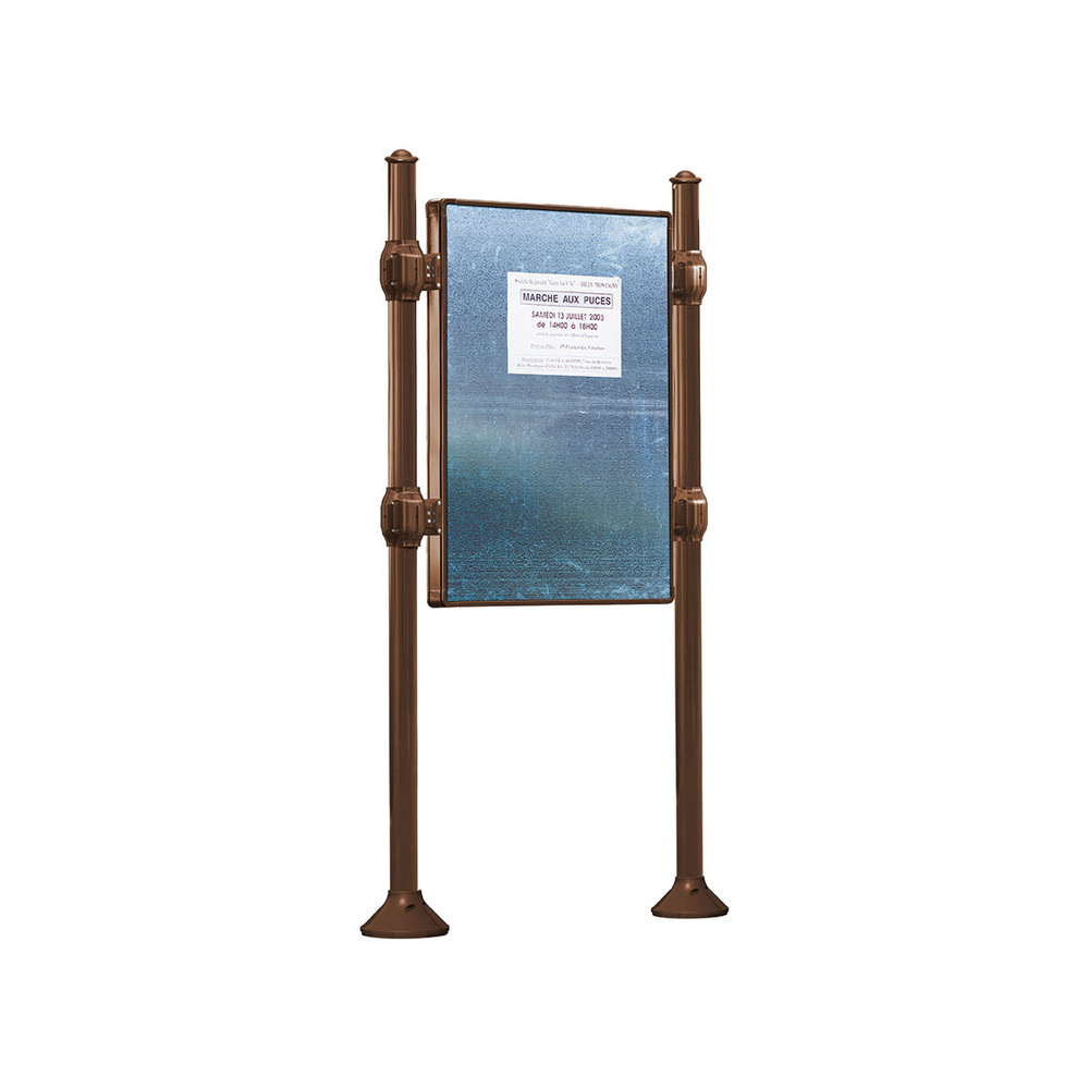 Panneau d'affichage libre Agora RAL8017 - 1670x1225 - Module initial - Sans bandeau-titre - PROCITY - 591101.8017