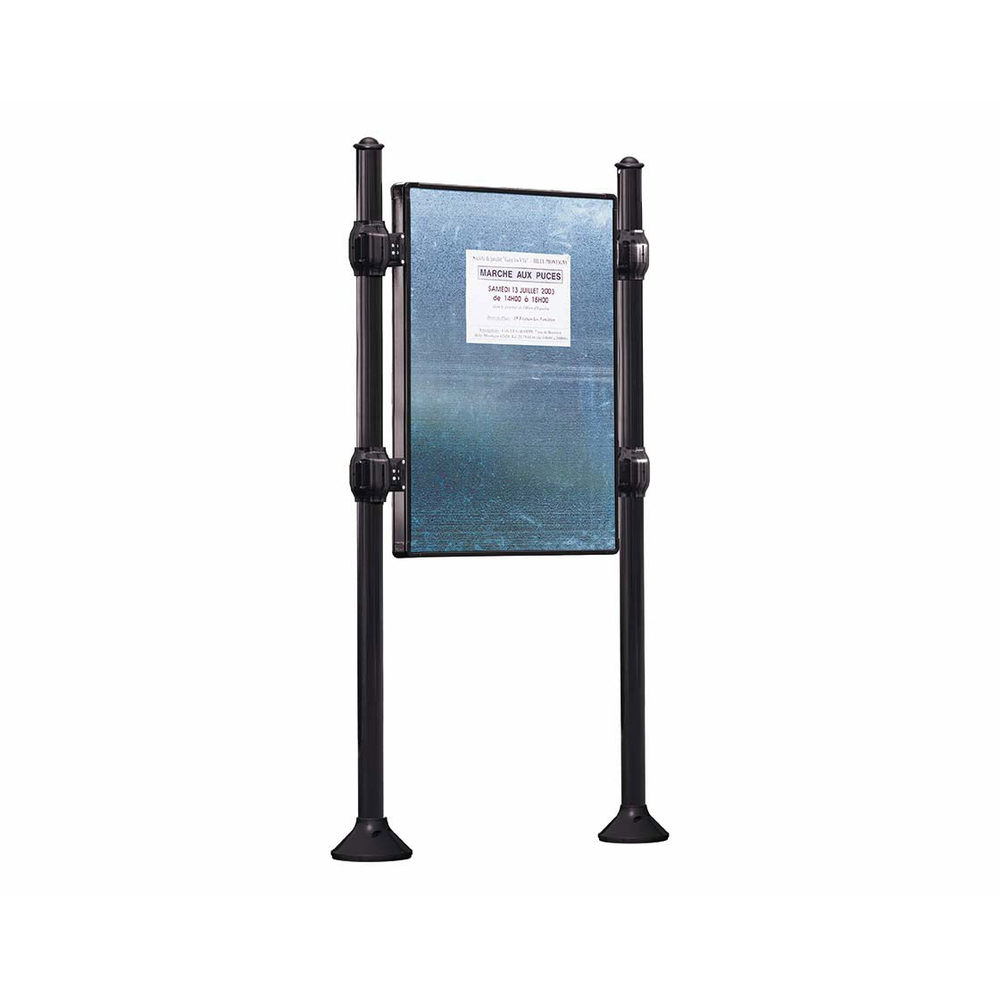 Panneau d'affichage libre Agora RAL9005 - 1670x1225 - Module initial - Sans bandeau-titre - PROCITY - 591101.9005