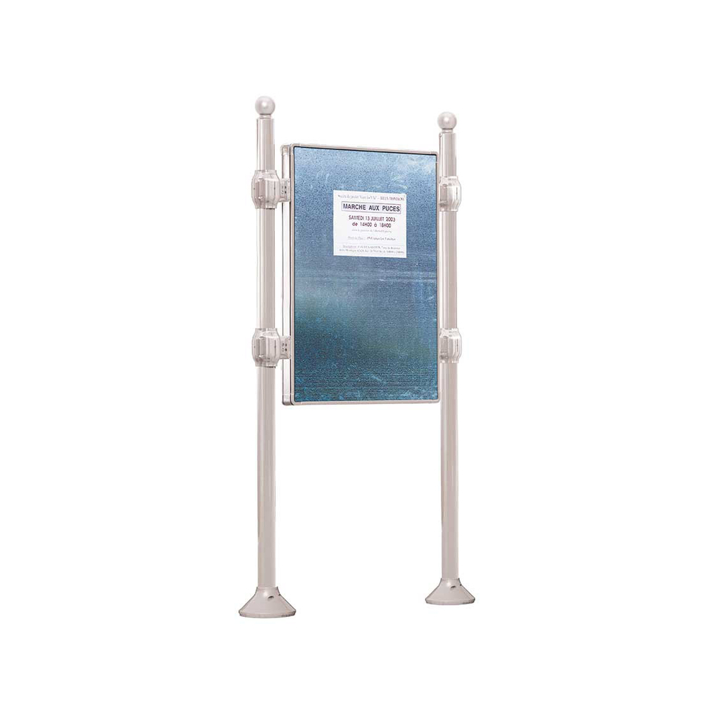 Panneau d'affichage libre Boule RAL7044 - 1670x1225 - Module initial - Sans bandeau-titre - PROCITY - 591102.7044