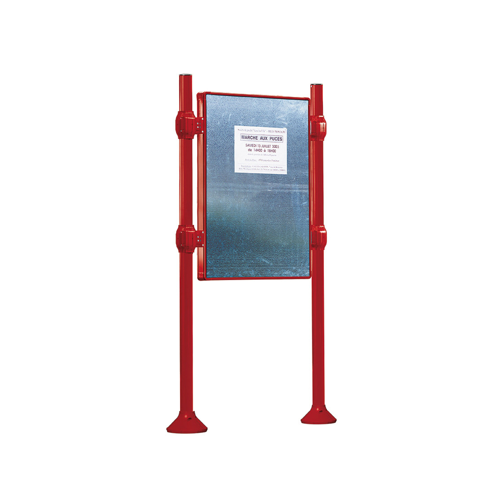 Panneau d'affichage libre Inox brossé RAL3004 - 1670x1225 - Module initial - Sans bandeau-titre - PROCITY - 591109.3004