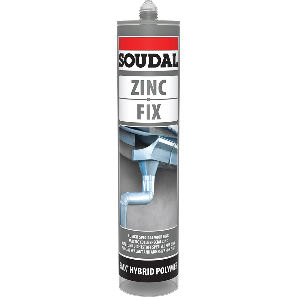 6 cartouches 290 ml zinc fix gris zinc - SOUDAL - 134631
