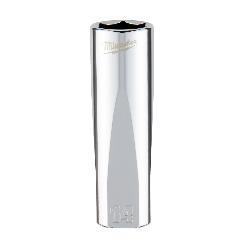 Douille a cliquet 3/8 longue 14 mm MILWAUKEE ACCESSOIRES - 4932478358