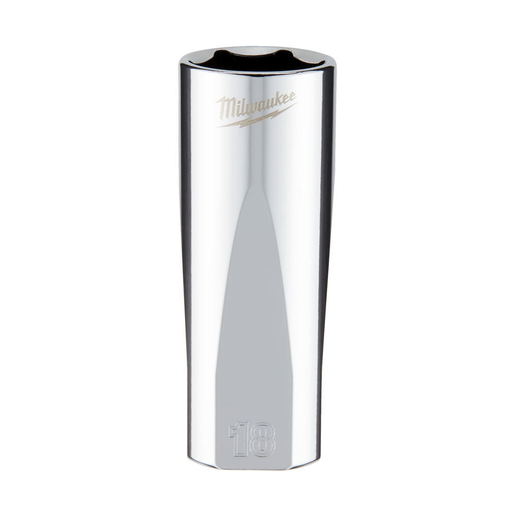 Douille a cliquet 3/8 longue 18 mm MILWAUKEE ACCESSOIRES - 4932478362