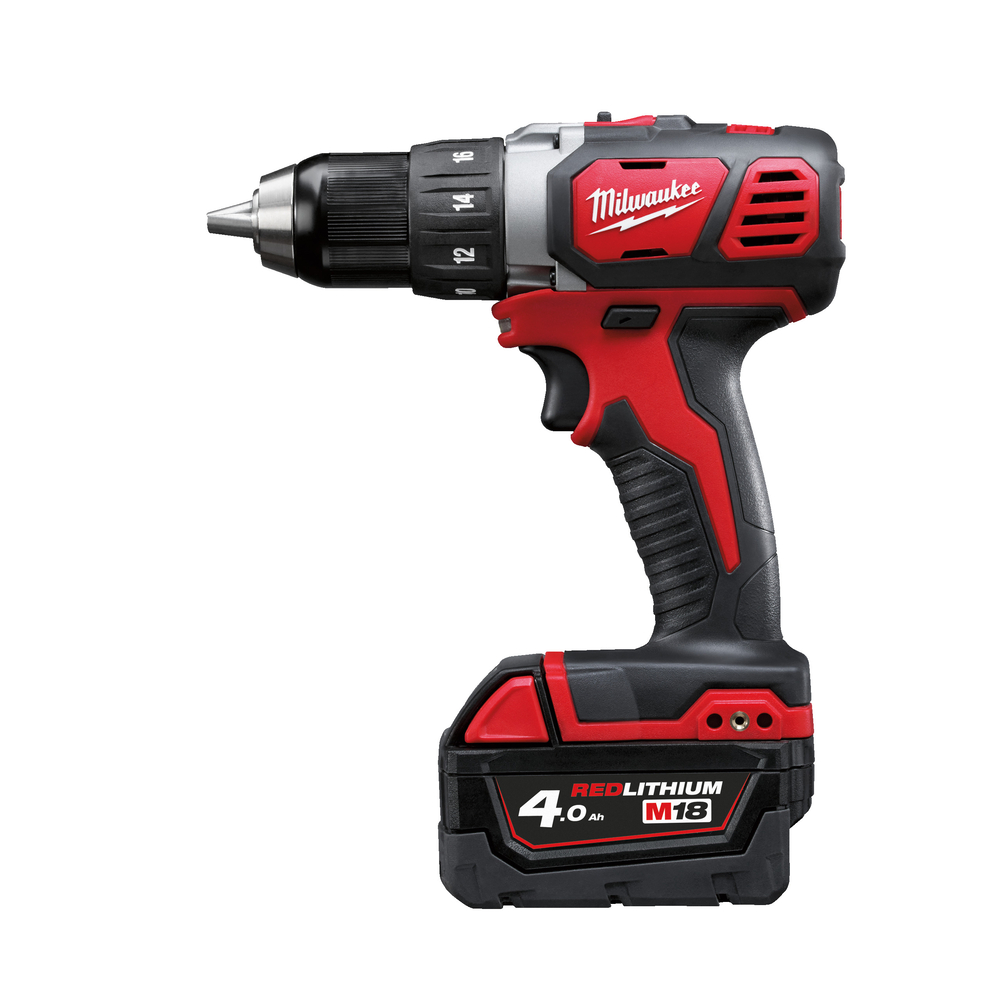 Perceuse visseuse compacte 18V MILWAUKEE avec batteries 4 Ah 60 Nm M18 BDD-402C - 4933443565