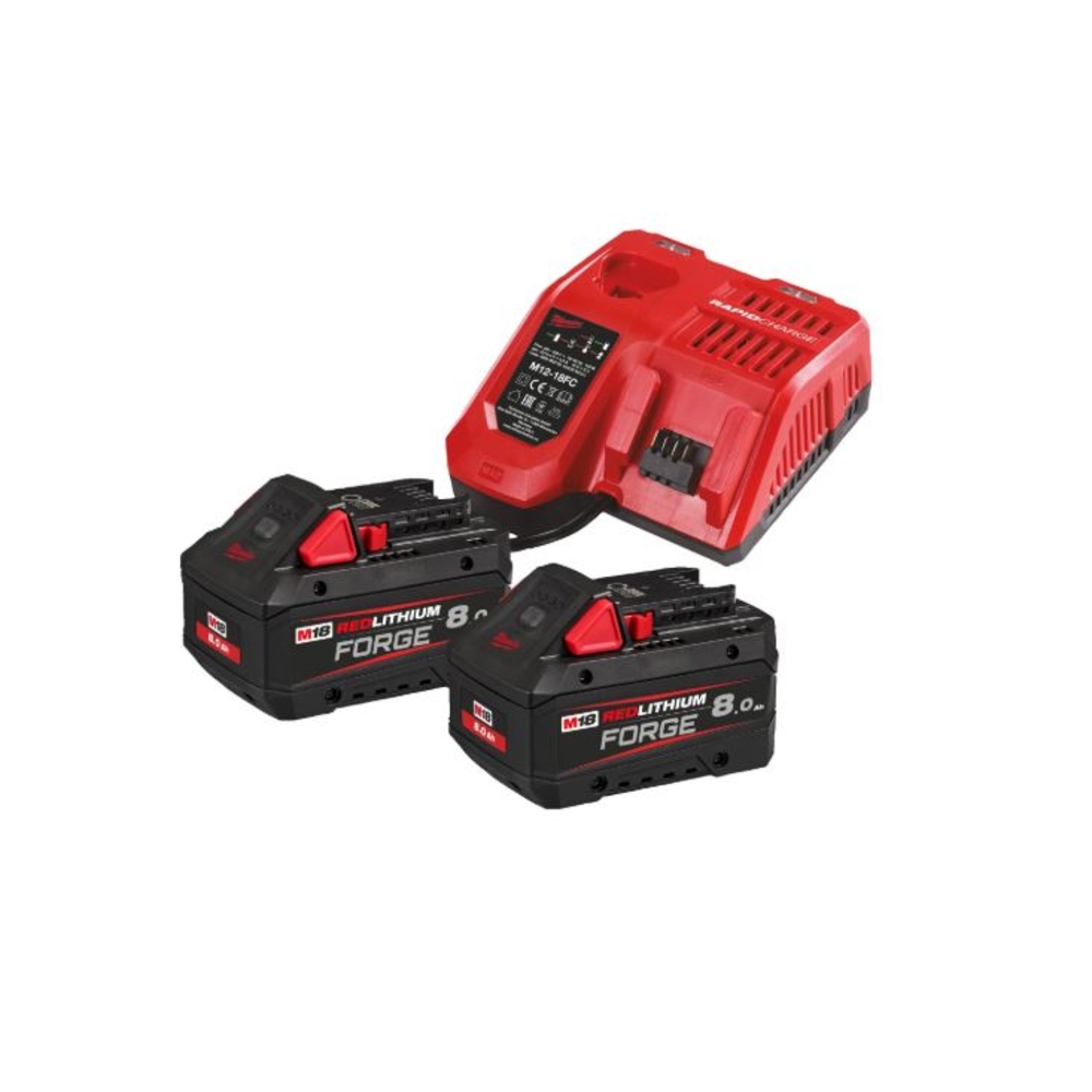 PACK BATTERIES 18V 8AH ET CHARGEUR M18 FORGENRG-802 - MILWAUKEE - 4933498612
