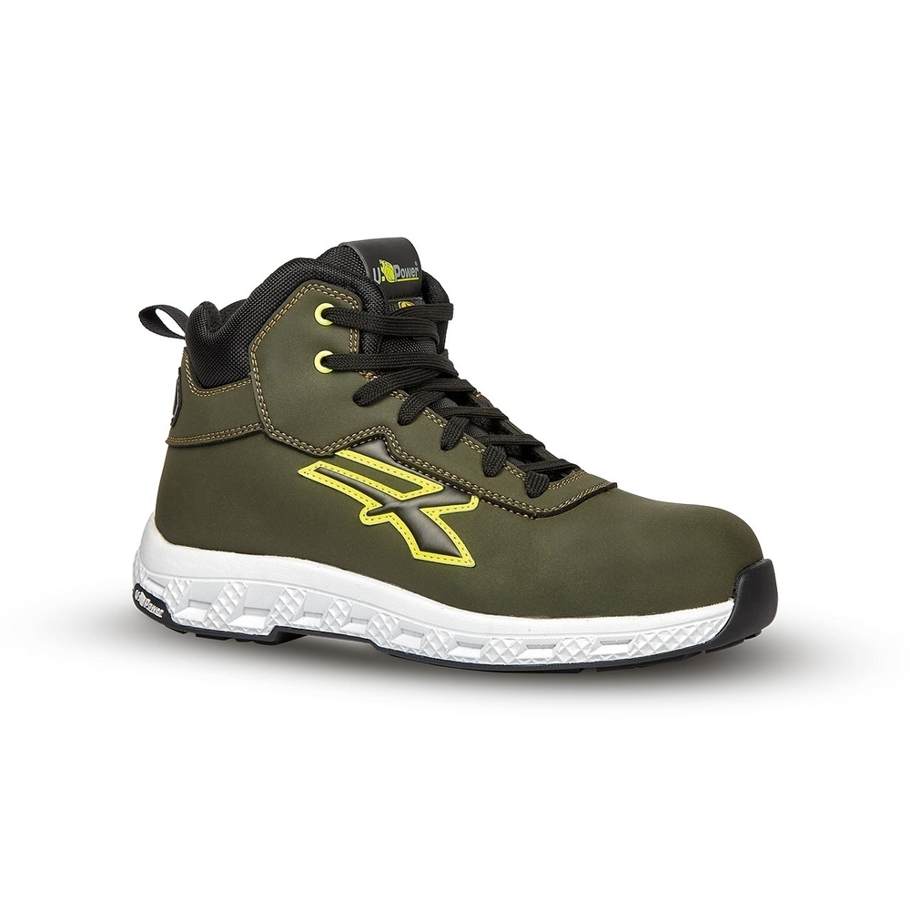 CHAUSSURES HAUTES KOLBY ESD S3S CI HI HRO FO SR VERT-JAUNE - U POWER - RE10124